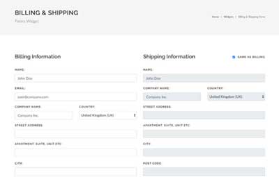 Billing & Shipping Form