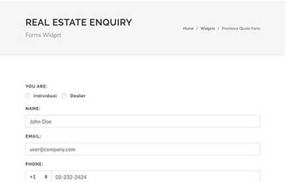 Real Estate Enquiry Form